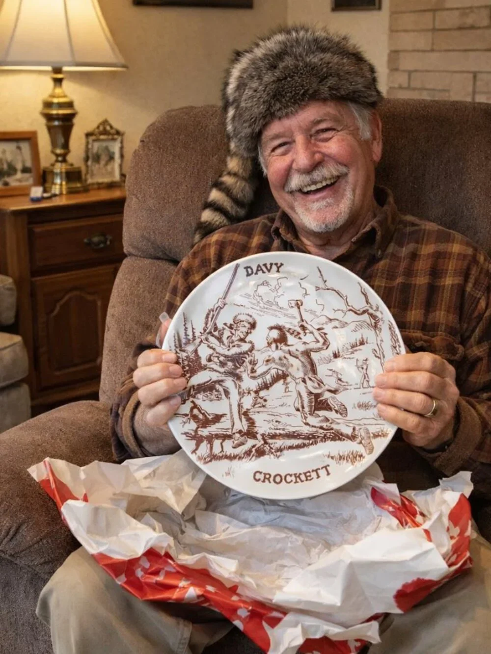 PLATE Vintage Davy Crockett 9